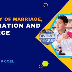Quality of marriage, separation and divorce by V P Goel