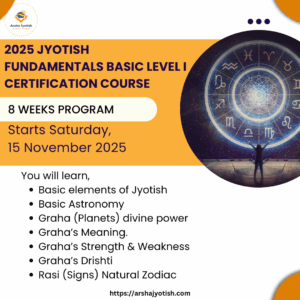 2025 Jyotish Fundamentals BASIC JYOTISH LEVEL I