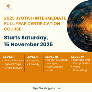 2025 Jyotish INTERMEDIATE Level full year Certification course