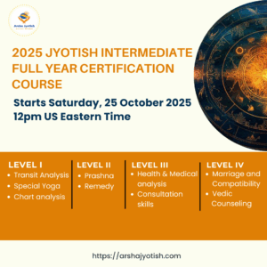 2025 Jyotish INTERMEDIATE Level full year Certification course
